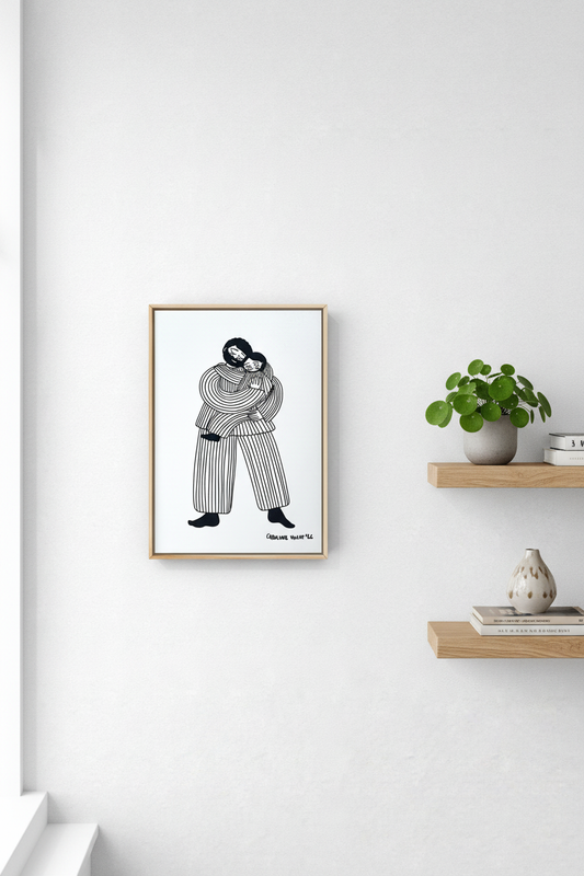 Kunstprint Far og barn - lifestyle