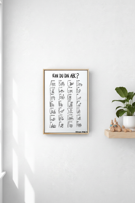 Kunstprint Kan du din ABC - lifestyle