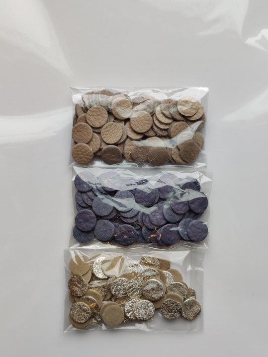 DIY - kogler/kugler i læder (sæt med 3stk