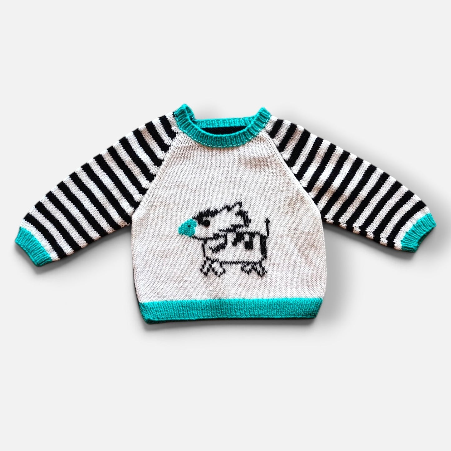Strikket baby trøje- Str: 2 år