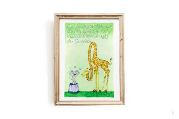 Kunstprint med kloge ord - En rollemodel... Nanna Nør