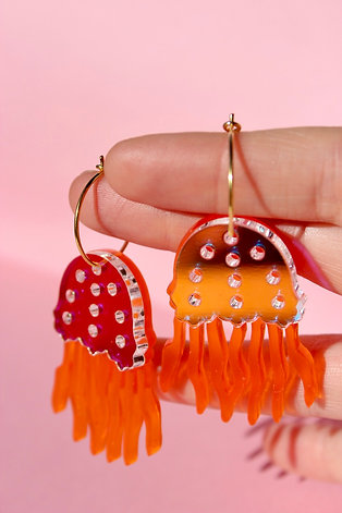 Stingy Jellyfish - Øreringe i Akryl