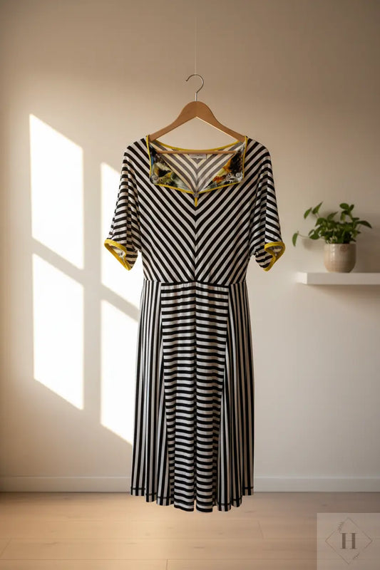 Stribet kjole på bøjle