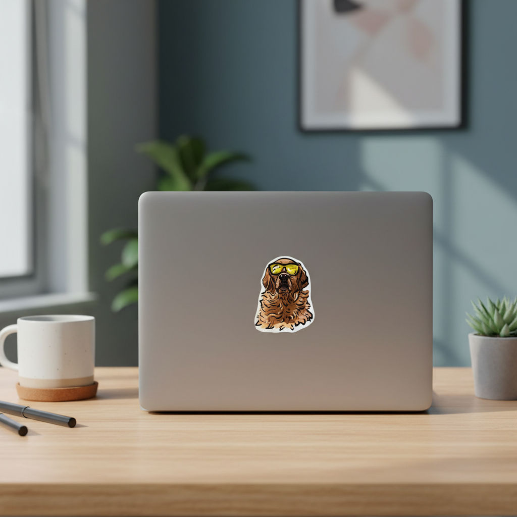 Stylet Cool vovse sticker i workspace-scene