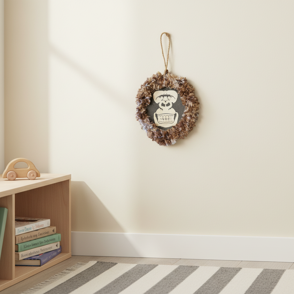 Stylet håndlavet gorilla-ophæng i korrekt størrelse