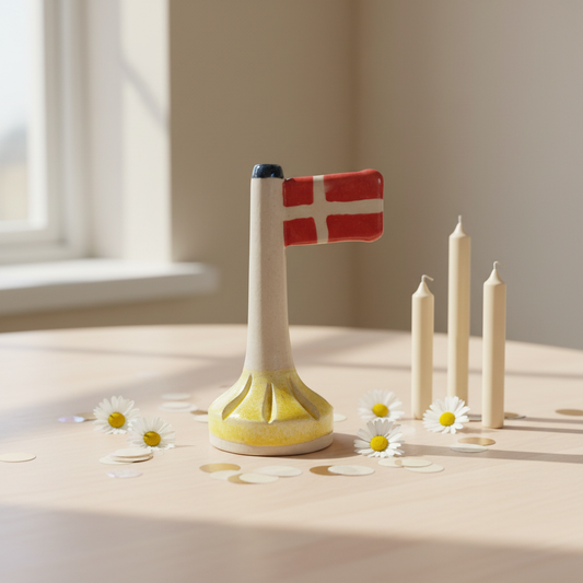 Stylet keramikflag med gul fod