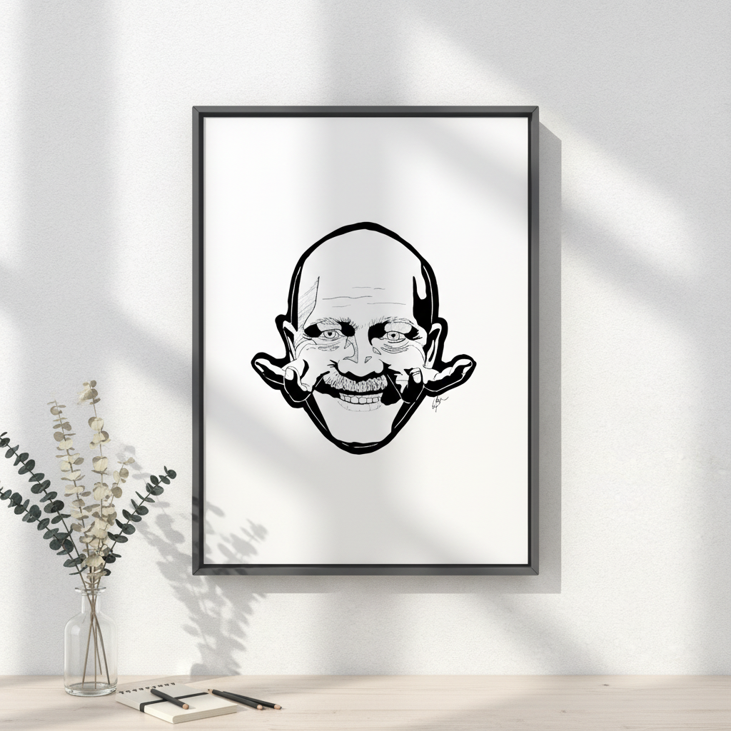 Stylet original håndtegnet plakat Creepy hands