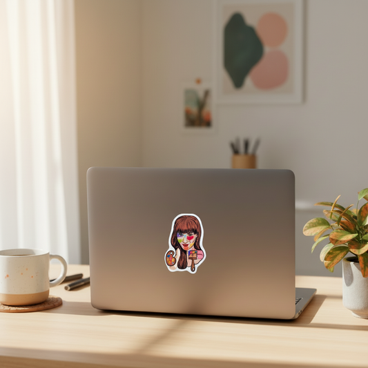 Stylet Painting lady sticker i workspace-scene