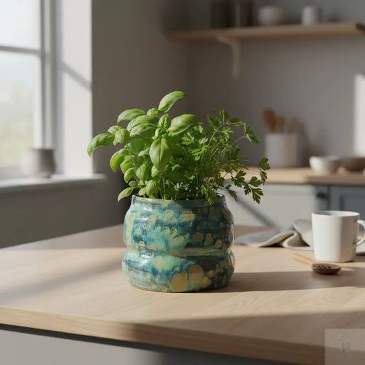 Stylet urtepotte i stentøj