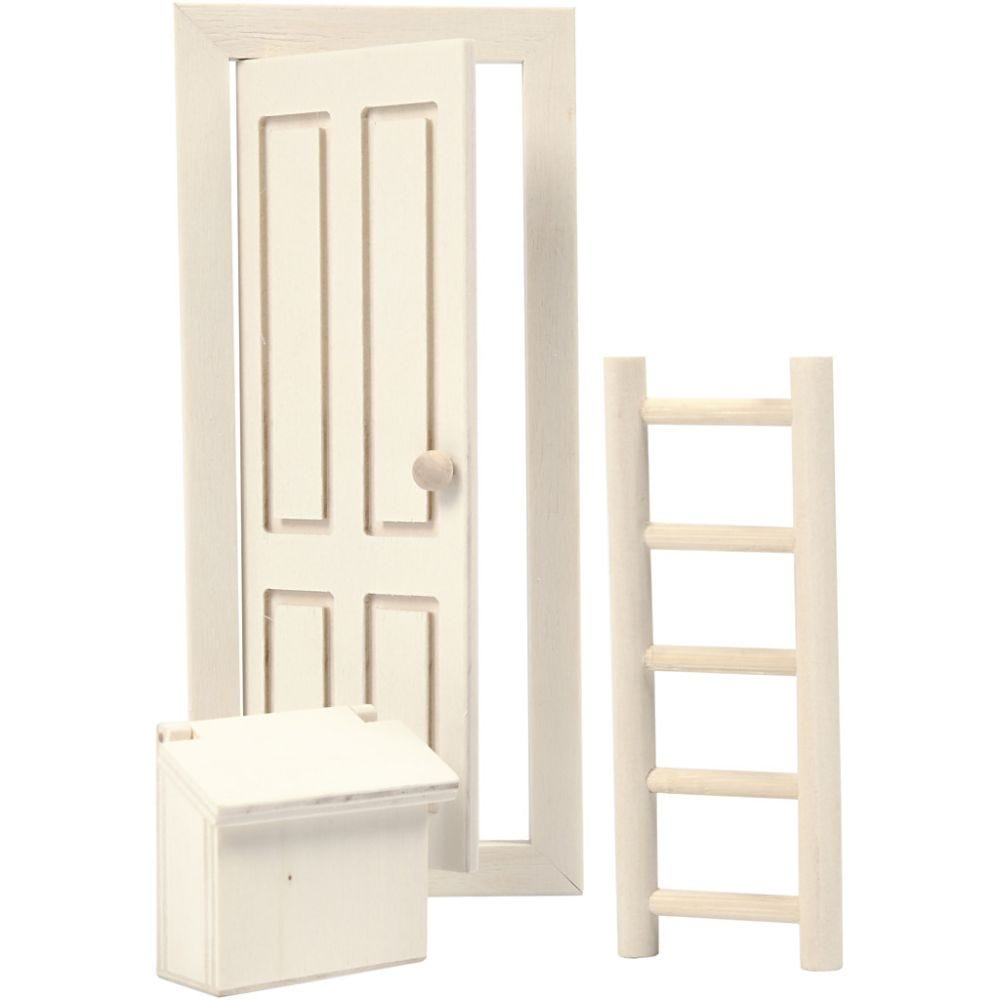 dør i træ med postkasse Håndlavet af