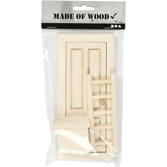 dør i træ med postkasse Håndlavet af