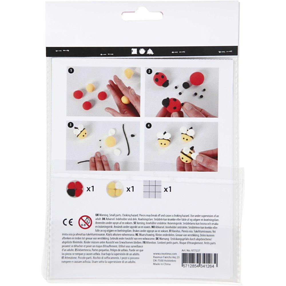 Mini krea sæt - kryds og bolle Håndlavet af