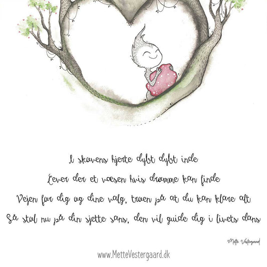 Kunstprint - Skovens hjerte Mette Vestergaard