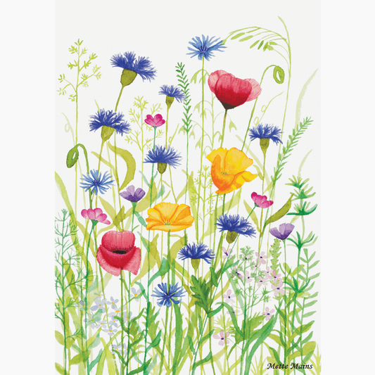 A5 Kunstprint - Markblomster Mette Mains