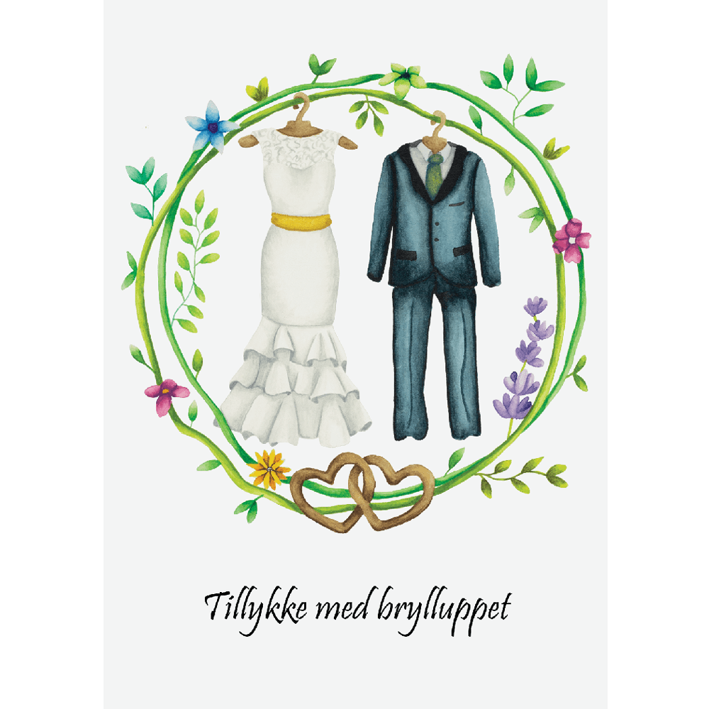 Bryllupskort Mette Mains