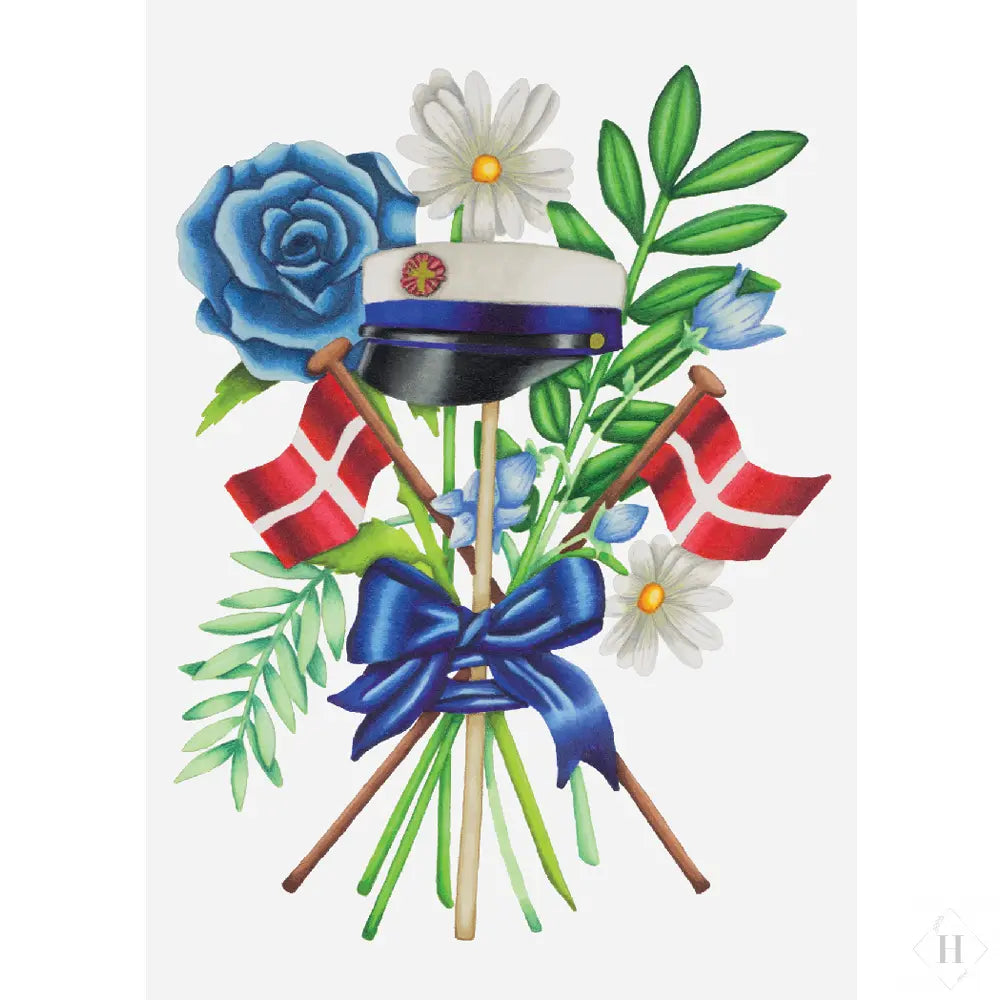 Studenterkort blå - kort Mette Mains