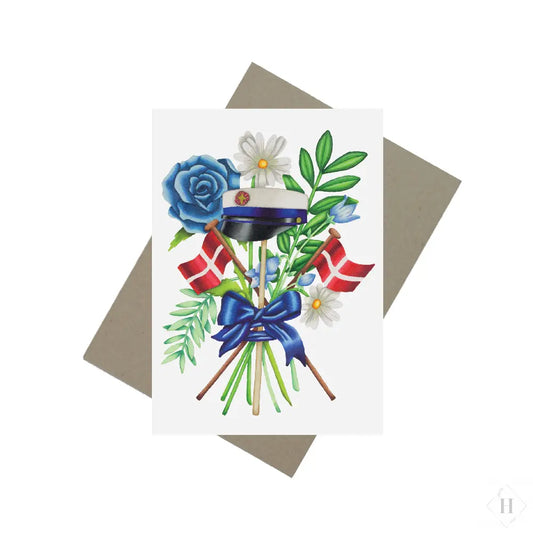 Studenterkort blå - kort Mette Mains