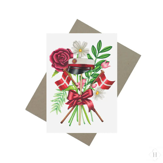 Studenterkort rød - kort Mette Mains