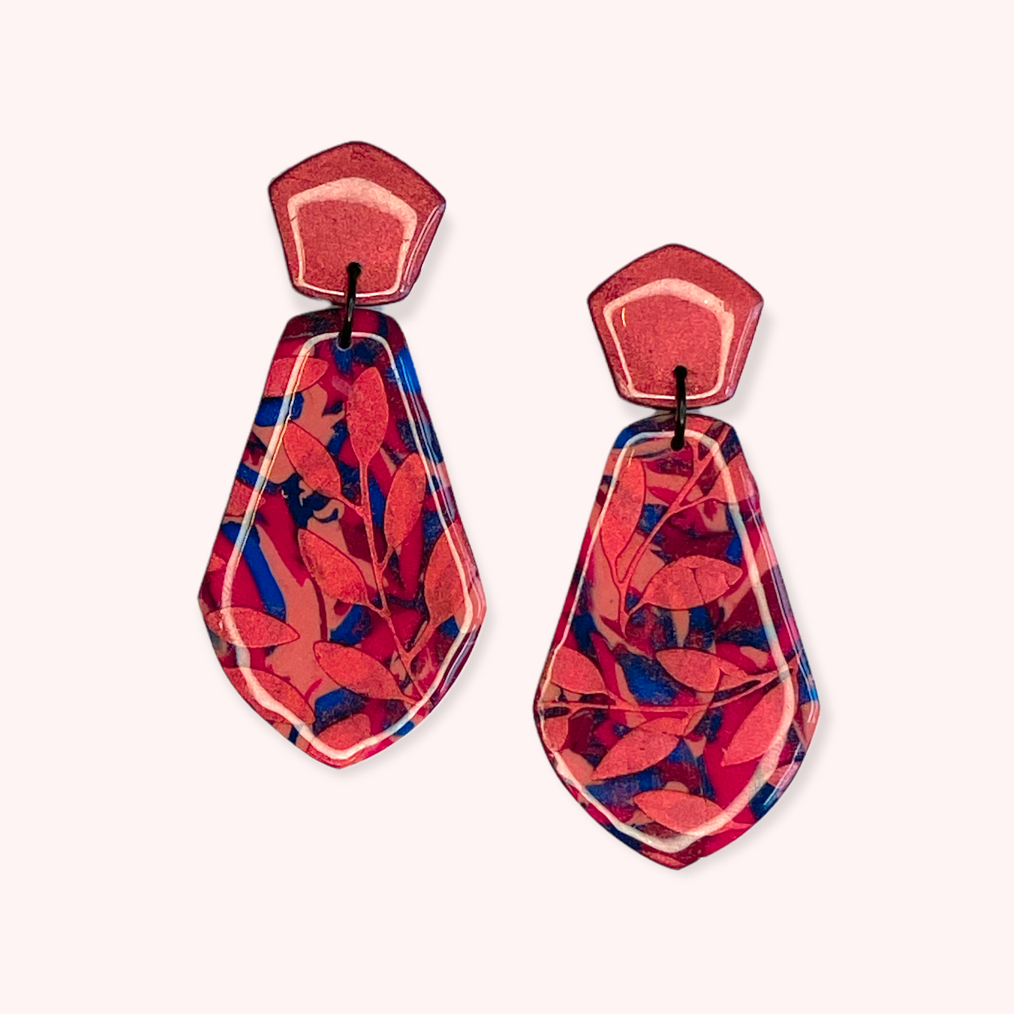 Bronze ørestikker med blade Handmade Hygge