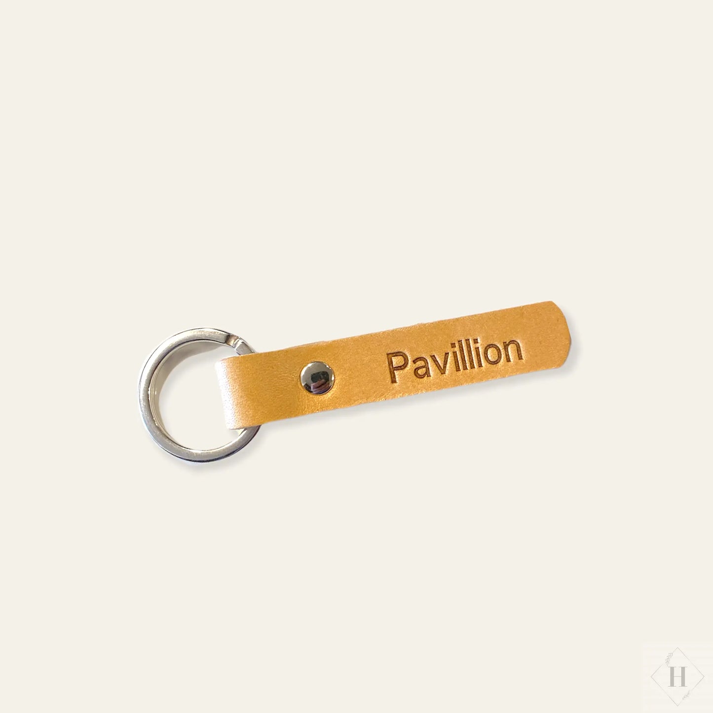 Mini nøglering læder - pavillon (flere varianter) Unika Nord