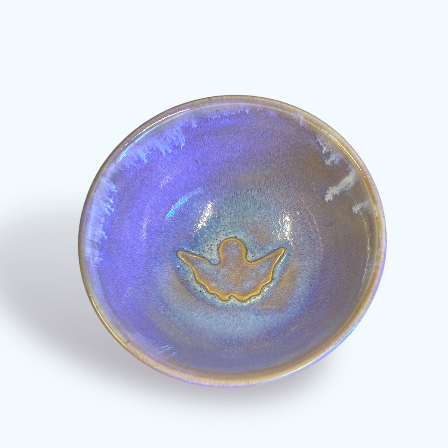 Skål med engel - lilla Charlottes Clayground