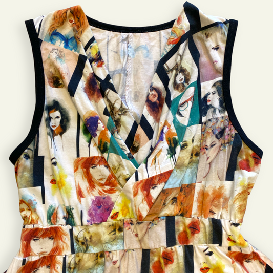 Kjole med ansigter Aldrig2ens