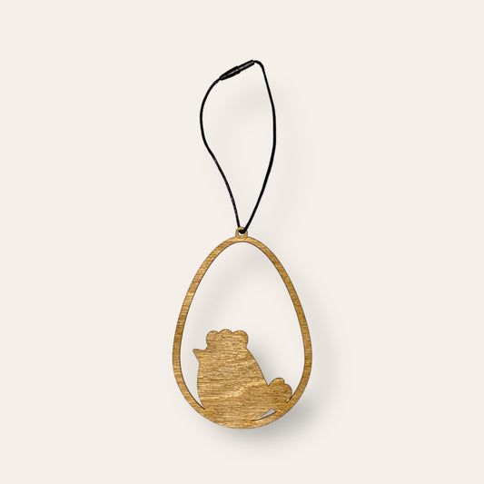 Påske pynt i træ på snor Familien KL