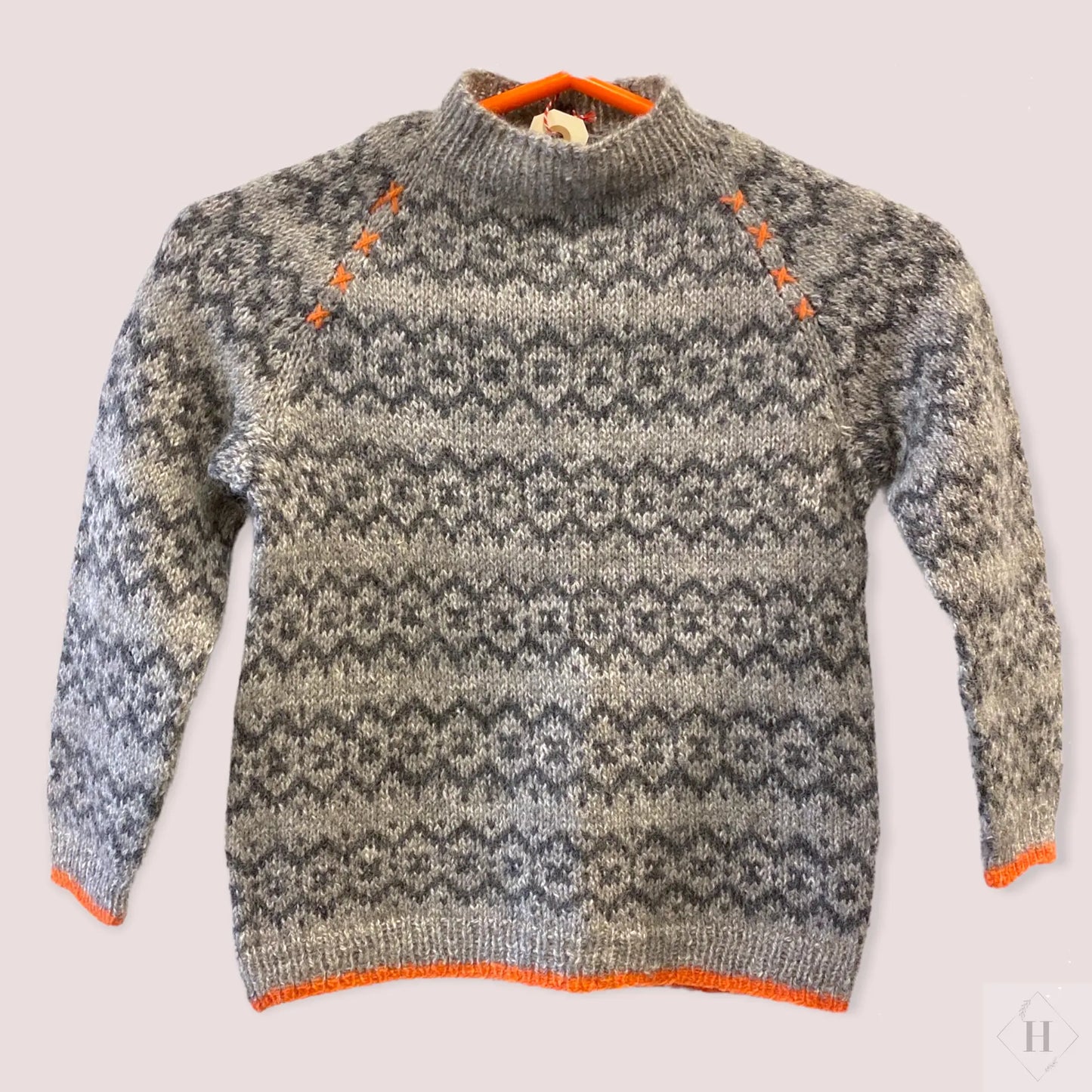 Striktrøje str 5/6år Dyppel Design