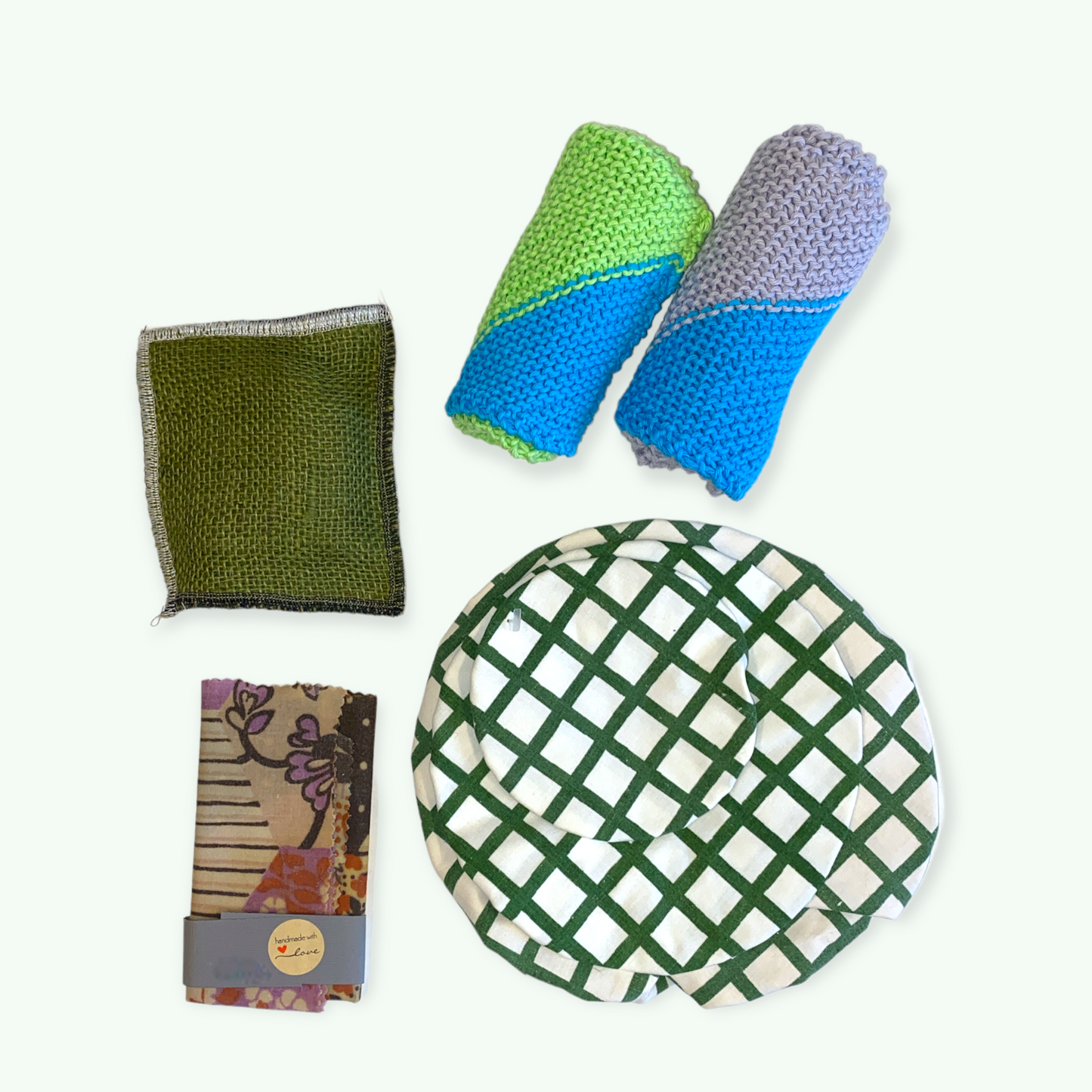Zero waste startsæt - grøn Håndlavet af