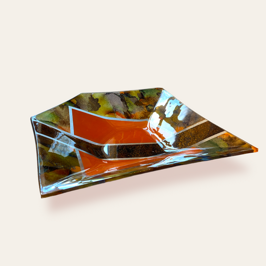 Stort glasfad Granlund glaskunst