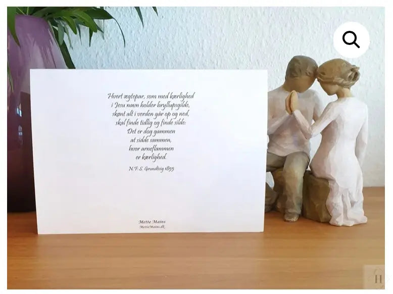 Bryllupskort Mette Mains