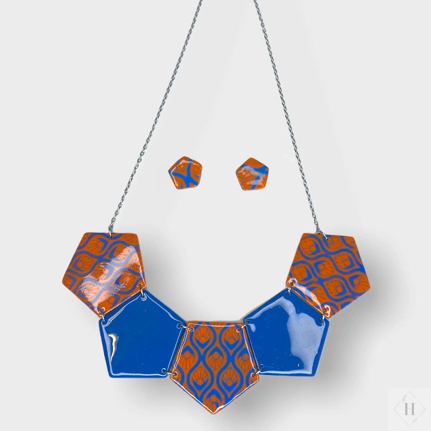 halskæde og øreringe i polymer clay Creatrivi