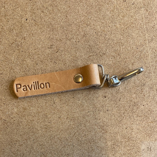 Mini nøglering læder - pavillon (flere varianter) Unika Nord