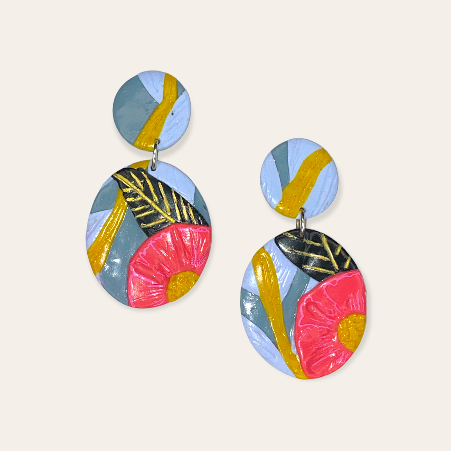 Clay ørestikkere - flower Øjenguf