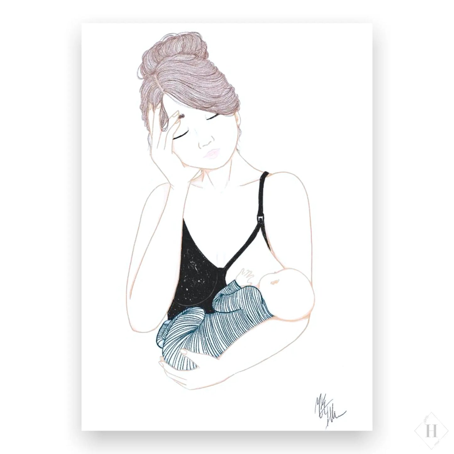 Kunstprint - Blessed and tired Mk.illu