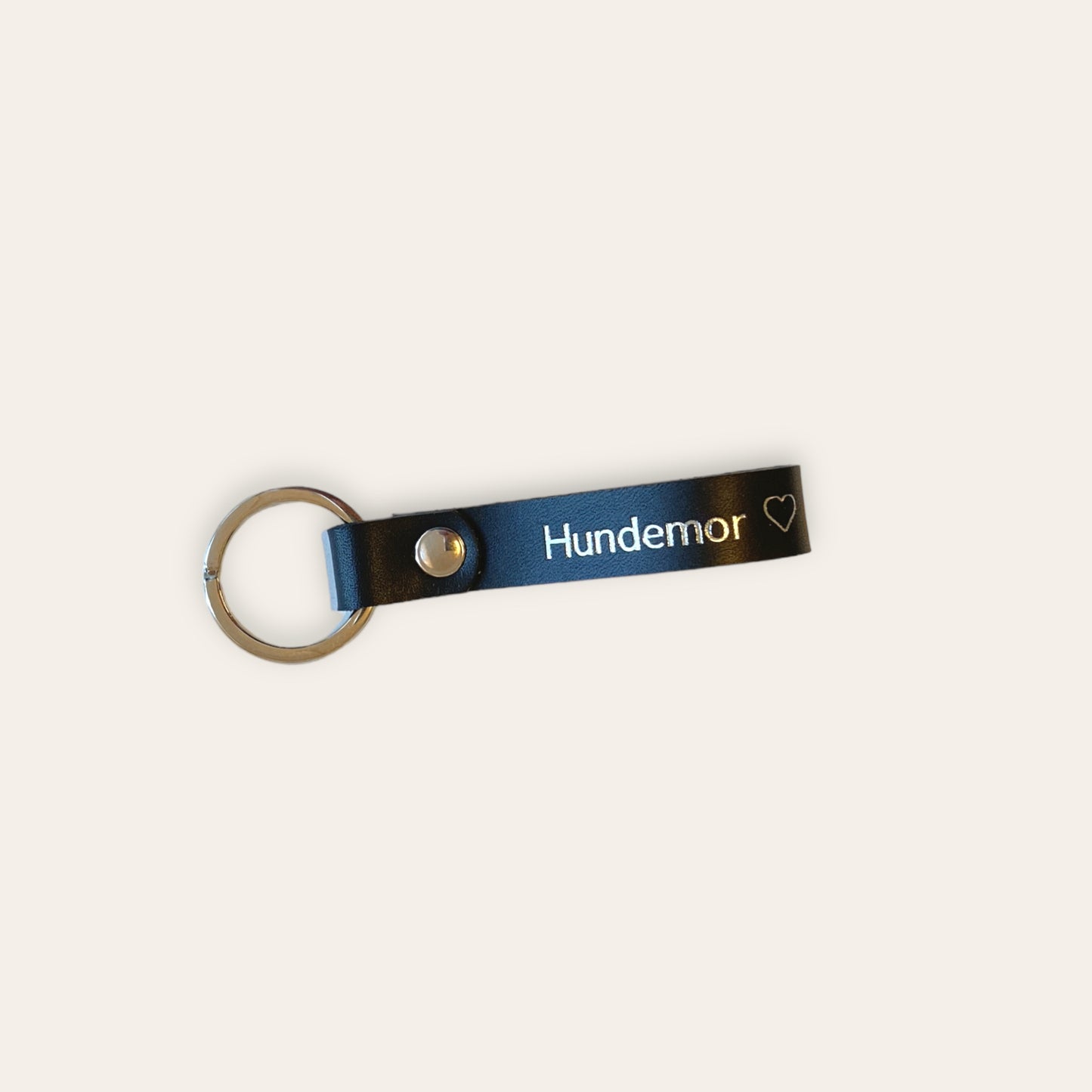 Nøglering i læder - Hundemor (flere varianter) Unika Nord