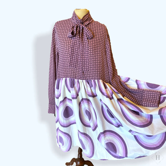 Skjortekjole - lilla Løspåtråden