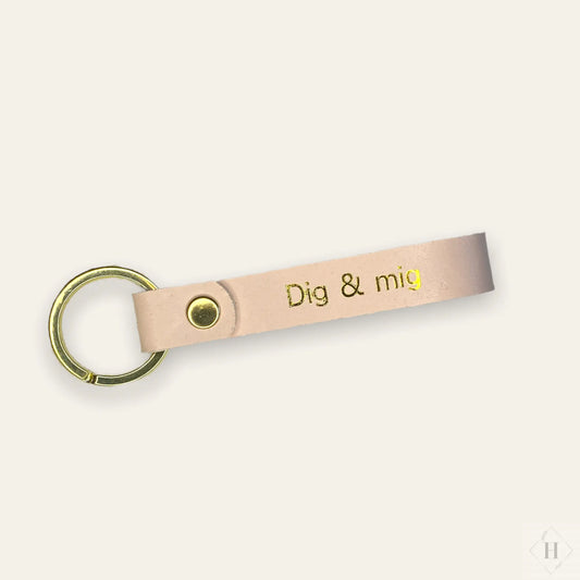 Nøglering i læder - dig og mig (flere varianter) Unika Nord