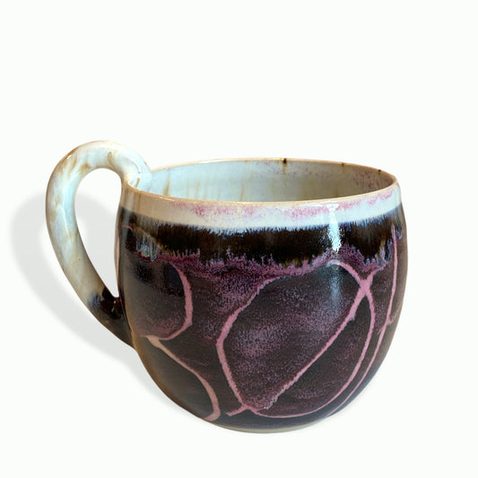 Stort krus med hank - rosa bøh Jøwjøw