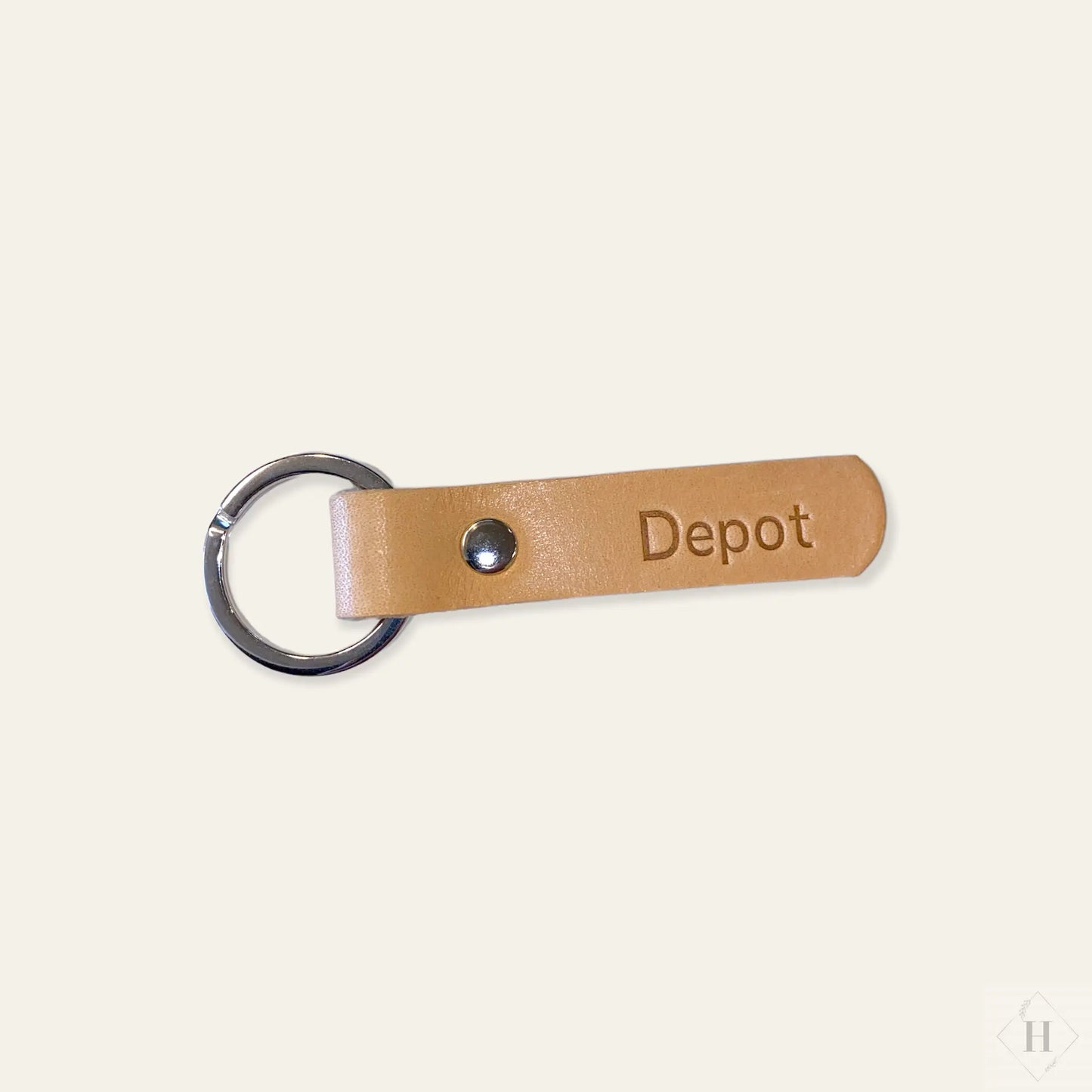 Mini nøglering læder - depot (flere varianter) Unika Nord