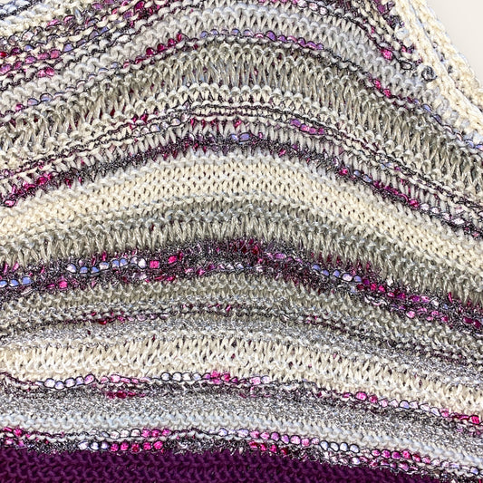 Strikket trøje i bomuld og silke str M-L Jo C