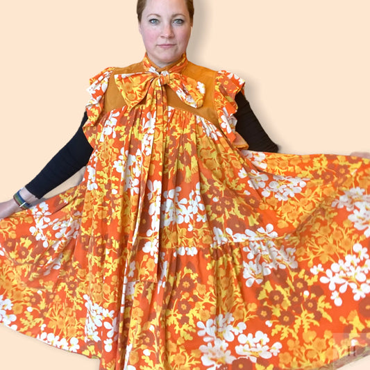 Drømmekjole - orange Løspåtråden