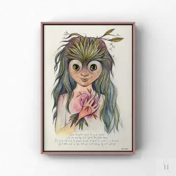 Fredag fokus - kunstprint Håndlavet af