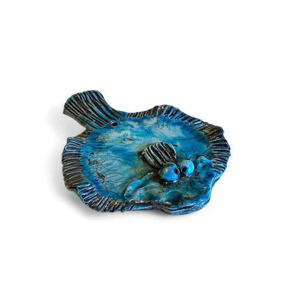 Brændte rødspætter - på den raku brændte måde