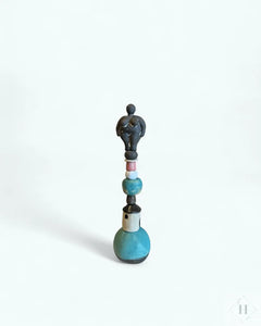 Statuette opsats i keramik - kvinde Lisbeth Børglum