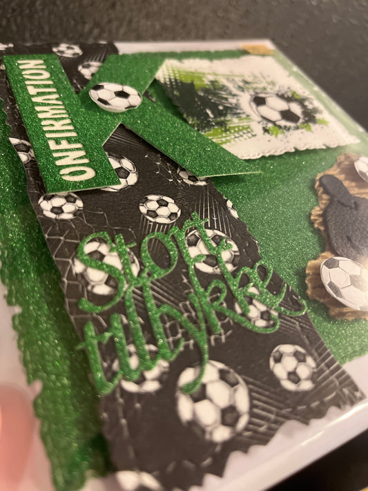 Konfirmations kort - fodbold dreng