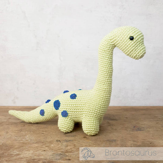 Hæklekit i bomuld – Brontosaurus i grøn | Hardicraft
