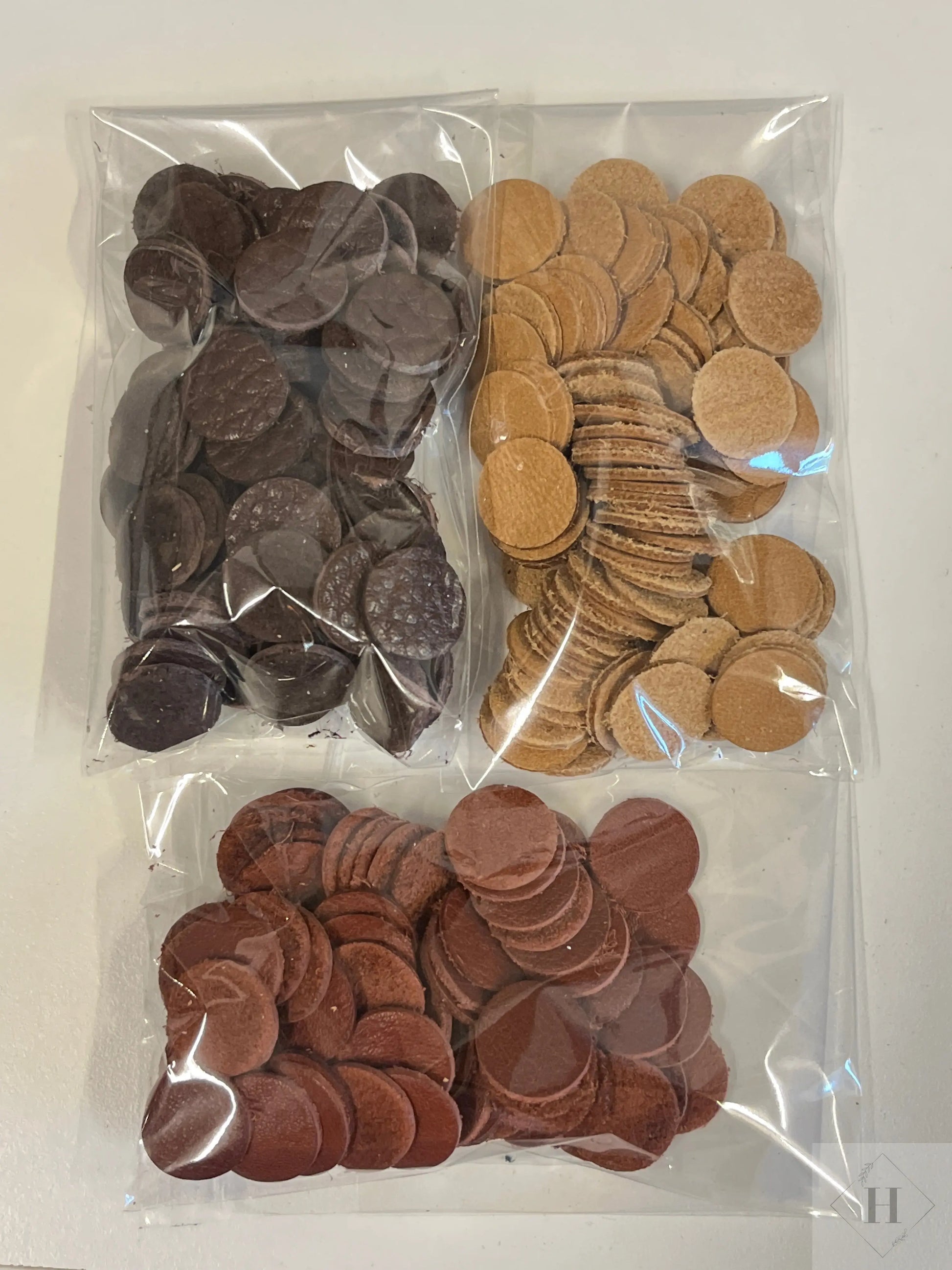 DIY - kogler/kugler i læder (sæt med 3stk Unika Nord