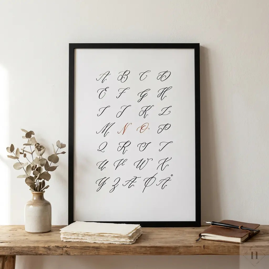 Håndskrevet plakat - Abc (NO) Pen Tool Grafisk