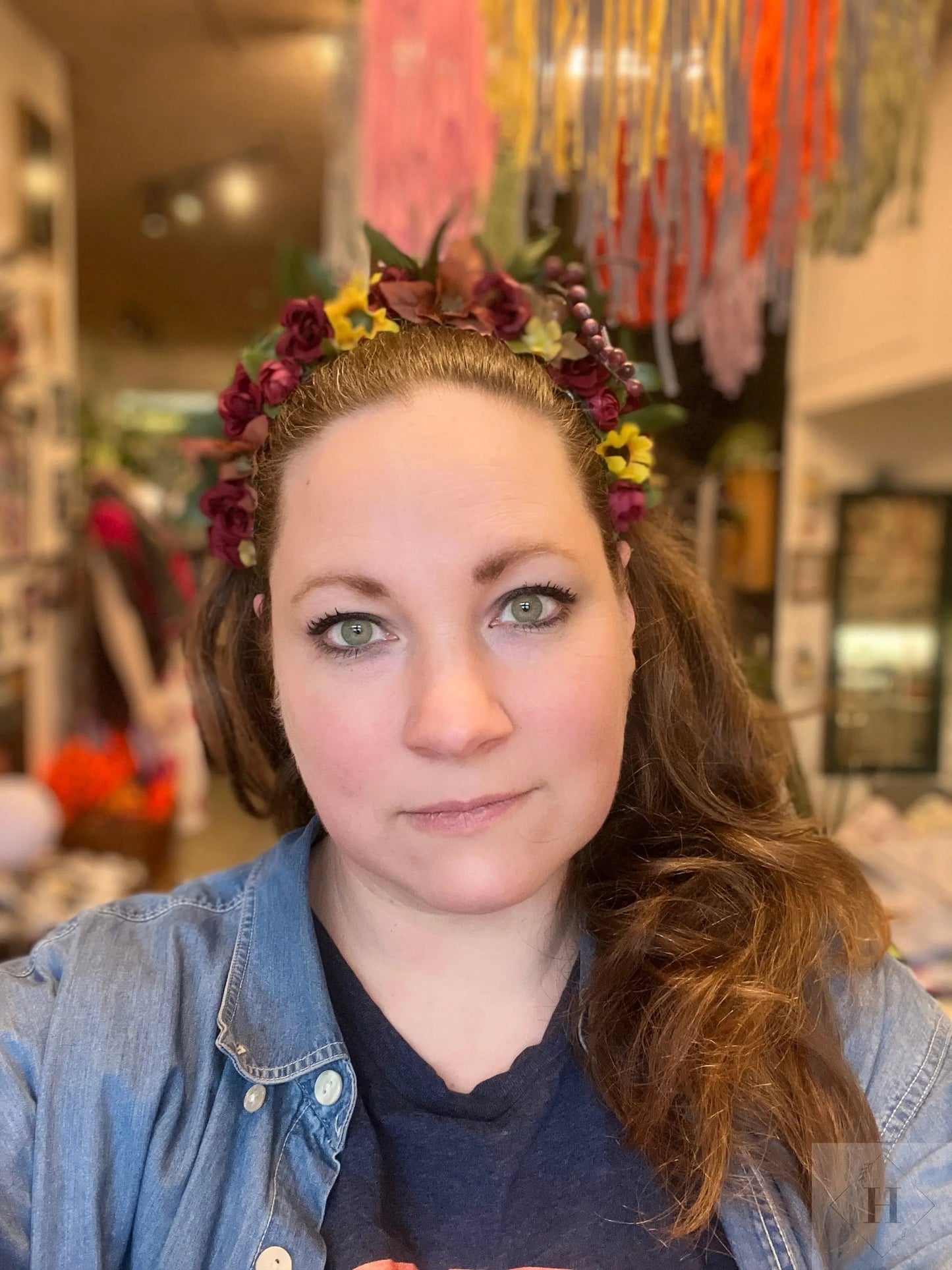 Blomsterkrone - ynglings tante Frida Genfødt